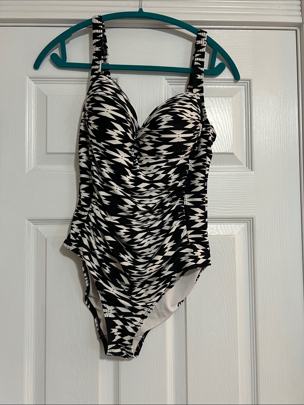Niptuck Swim Black & White Geometric One-Piece Swimsuit